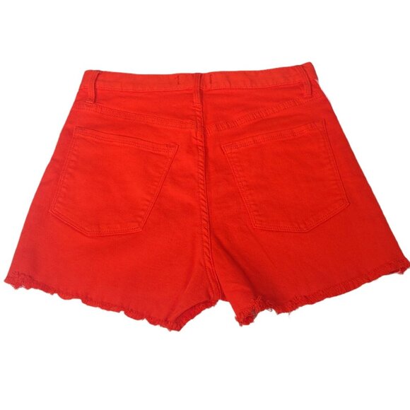 Juicy Couture Black Label Shorts Women US 2 EU 25 Orange Pink Stripe Sporty Athl - Picture 3 of 8